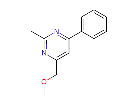 Molecular Structure of 89966-88-1 (Pyrimidine, 4-(methoxymethyl)-2-methyl-6-phenyl-)