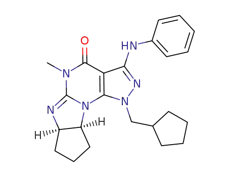(6aR,9aS)-5,6a,7,8,9,9a-hexahydro-1-(cyclopentylmethyl)-5-methyl-3-phenylaminocyclopent[4,5]imidazo[1,2-a]pyrazolo[4,3-e]pyrimidin-4(1H)-one