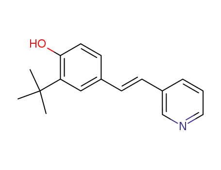 Molecular Structure of 116376-74-0 (2-tert-Butyl-4-((E)-2-pyridin-3-yl-vinyl)-phenol)
