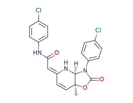 N-(4-Chloro-phenyl)-2-[(3aS,7aS)-3-(4-chloro-phenyl)-7a-methyl-2-oxo-2,3,3a,7a-tetrahydro-4H-oxazolo[4,5-b]pyridin-(5Z)-ylidene]-acetamide