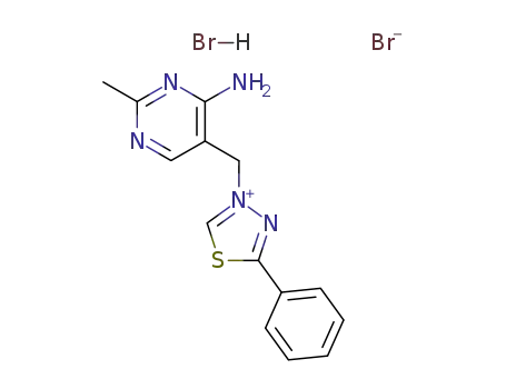 3-(4-amino-2-methyl-pyrimidin-5-ylmethyl)-5-phenyl-[1,3,4]thiadiazolium; bromide hydrobromide
