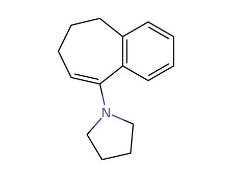Molecular Structure of 25579-44-6 (1-(6,7-dihydro-5H-benzo[7]annulen-9-yl)pyrrolidine)