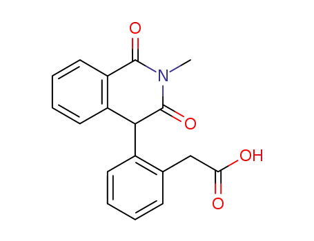 Molecular Structure of 113258-82-5 (Benzeneacetic acid,
2-(1,2,3,4-tetrahydro-2-methyl-1,3-dioxo-4-isoquinolinyl)-)