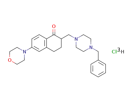 1(2H)-Naphthalenone,
3,4-dihydro-6-(4-morpholinyl)-2-[[4-(phenylmethyl)-1-piperazinyl]methyl]-
, trihydrochloride