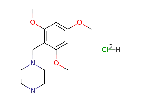 Molecular Structure of 113698-83-2 (1-[(2,4,6-TriMethoxyphenyl)Methyl]piperazine Hydrochloride)
