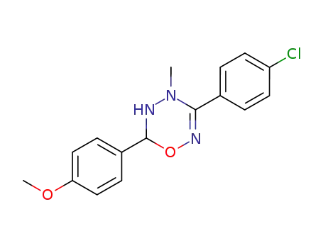 4H-1,2,4,5-Oxatriazine,
3-(4-chlorophenyl)-5,6-dihydro-6-(4-methoxyphenyl)-4-methyl-