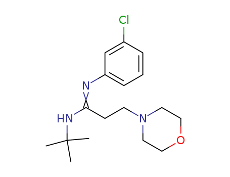N-(3-chlorophenyl)-3-morpholin-4-yl-N-tert-butyl-propanimidamide cas  80281-63-6