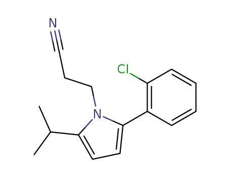 Molecular Structure of 123184-48-5 (3-[2-(2-Chloro-phenyl)-5-isopropyl-pyrrol-1-yl]-propionitrile)