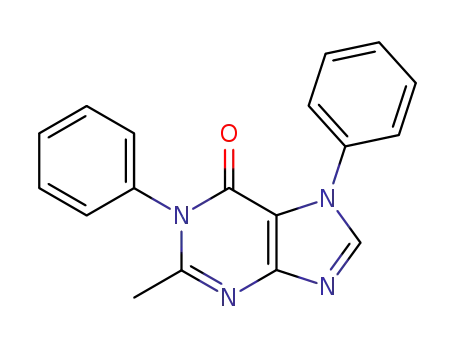 Molecular Structure of 83325-10-4 (2-methyl-1,7-diphenyl-1,7-dihydro-6H-purin-6-one)