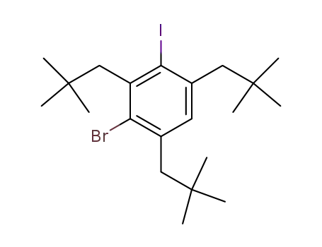 Molecular Structure of 25347-09-5 (2-Bromo-4-iodo-1,3,5-trineopentylbenzene)