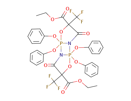 diethyl 5,10-dioxo-2,2,7,7-tetraphenoxy-4,9-bis(trifluoromethyl)-3,8-dioxa-1,6-diaza-2λ<sup>5</sup>,7λ<sup>5</sup>-diphosphatricyclo<5.3.0.0<sup>2,6</sup>>decane-4,9-dicarboxylate