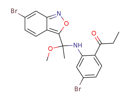 1-{4-Bromo-2-[1-(6-bromo-benzo[c]isoxazol-3-yl)-1-methoxy-ethylamino]-phenyl}-propan-1-one