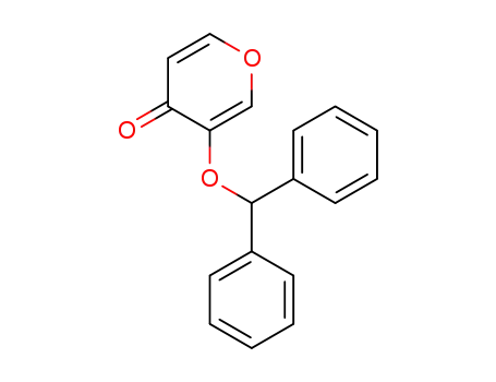 4H-Pyran-4-one, 3-(diphenylmethoxy)-