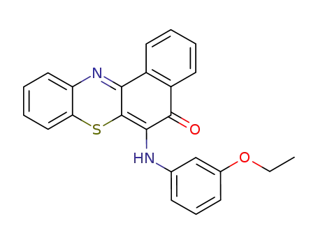 Molecular Structure of 89571-98-2 (5H-Benzo[a]phenothiazin-5-one, 6-[(3-ethoxyphenyl)amino]-)