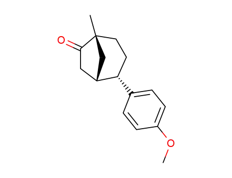 Molecular Structure of 108530-18-3 (Bicyclo[3.2.1]octan-6-one, 2-(4-methoxyphenyl)-5-methyl-, endo-)