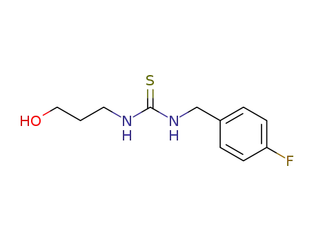 Molecular Structure of 13677-11-7 (Thiourea, N-[(4-fluorophenyl)methyl]-N'-(3-hydroxypropyl)-)
