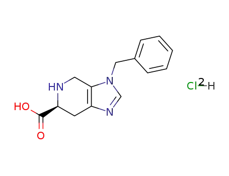 Molecular Structure of 114788-05-5 ((S)-4,5,6,7-Tetrahydro-3-phenylmethyl-3H-imidazo[4,5-c]pyridine-6-carboxylic acid dihydrochloride)