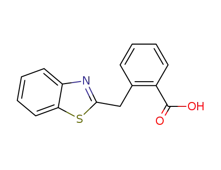 Molecular Structure of 25108-21-8 (2-(1,3-BENZOTHIAZOL-2-YLMETHYL)BENZOIC ACID)