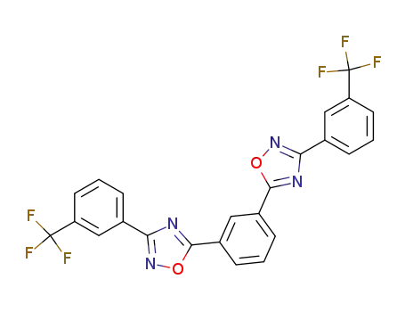 Molecular Structure of 40067-77-4 (3,3'-bis-(3-trifluoromethyl-phenyl)-5,5'-<i>m</i>-phenylene-bis-[1,2,4]oxadiazole)