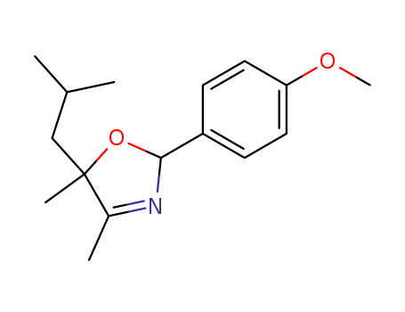 Oxazole,2,5-dihydro-2-(4-methoxyphenyl)-4,5-dimethyl-5-(2-methylpropyl)-