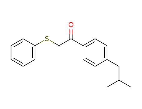 Molecular Structure of 122657-57-2 (4-isobutyl-α-(phenylthio)acetophenone)