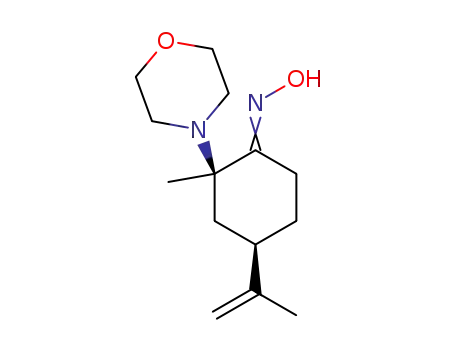 Cyclohexanone, 2-methyl-4-(1-methylethenyl)-2-(4-morpholinyl)-, oxime,
cis-