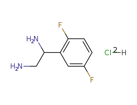 Molecular Structure of 89146-02-1 (1,2-Ethanediamine, 1-(2,5-difluorophenyl)-, dihydrochloride)