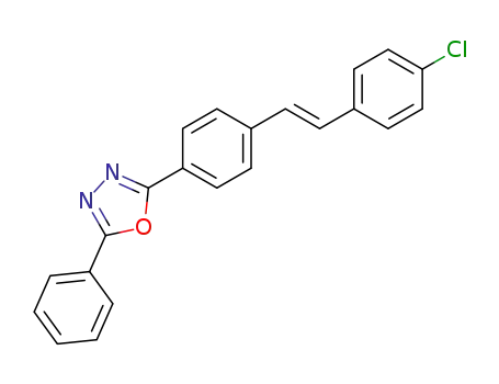 2-[4-(4-chloro-<i>trans</i>-styryl)-phenyl]-5-phenyl-[1,3,4]oxadiazole
