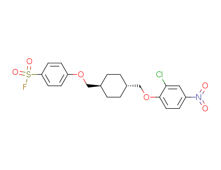 Benzenesulfonyl fluoride,p-[[4-[(2-chloro-4-nitrophenoxy)methyl]cyclohexyl]methoxy]-, trans- (8CI) cas  31278-66-7