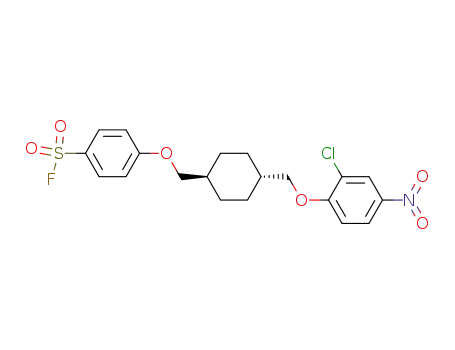 Molecular Structure of 31278-66-7 (4-({4-[(2-chloro-4-nitrophenoxy)methyl]cyclohexyl}methoxy)benzenesulfonyl fluoride)