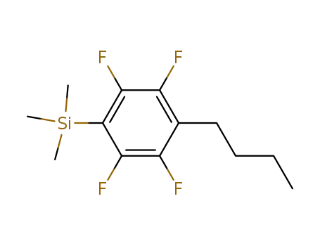 Molecular Structure of 16956-92-6 (Silane, (4-butyl-2,3,5,6-tetrafluorophenyl)trimethyl-)