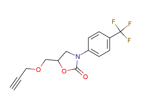 Molecular Structure of 23598-48-3 (5-[(2-Propynyloxy)methyl]-3-[4-(trifluoromethyl)phenyl]-2-oxazolidinone)