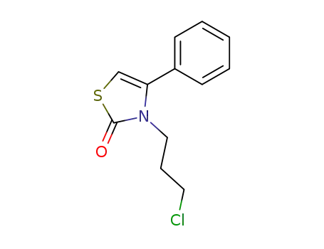 Molecular Structure of 109758-20-5 (2(3H)-Thiazolone, 3-(3-chloropropyl)-4-phenyl-)