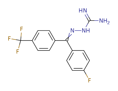 Molecular Structure of 19982-67-3 (((p-Fluoro-alpha-(alpha,alpha,alpha-trifluoro-p-tolyl)benzylidene)amino)guanidine)