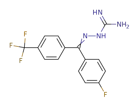 Molecular Structure of 19982-67-3 (((p-Fluoro-alpha-(alpha,alpha,alpha-trifluoro-p-tolyl)benzylidene)amino)guanidine)