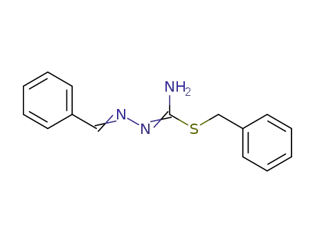 Molecular Structure of 7441-56-7 (Hydrazinecarboximidothioic acid, (phenylmethylene)-, phenylmethyl
ester)