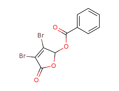 Molecular Structure of 14032-73-6 (3,4-dibromo-5-oxo-2,5-dihydrofuran-2-yl benzoate)