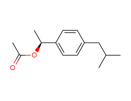 Benzenemethanol, alpha-methyl-4-(2-methylpropyl)-, 1-acetate, (alphaR)-