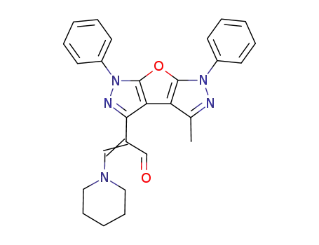 3-(1-formyl-2-piperidinylethenyl)-4-methyl-1,6-diphenyl-furo<2,3-c:5,4-c'>dipyrazole