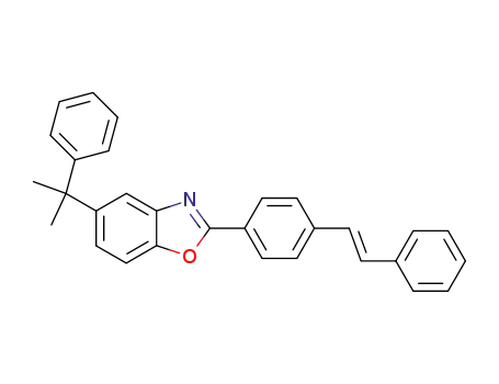 5-(1-methyl-1-phenyl-ethyl)-2-(4-<i>trans</i>-styryl-phenyl)-benzooxazole