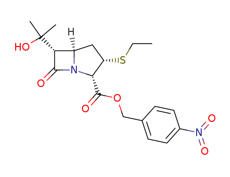 1-Azabicyclo[3.2.0]heptane-2-carboxylic acid, 3-(ethylthio)-6-(1-hydroxy-1-methylethyl)-7-oxo-, (4-nitrophenyl)methyl ester CAS No  143839-61-6