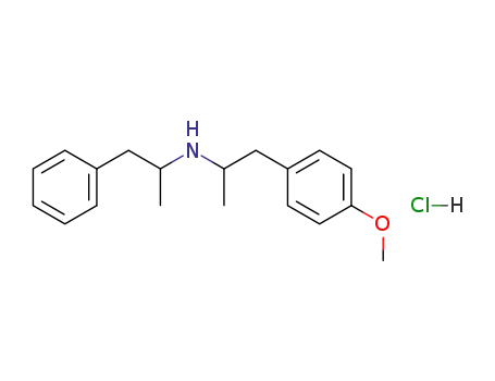 Molecular Structure of 13175-14-9 ([2-(4-Methoxy-phenyl)-1-methyl-ethyl]-(1-methyl-2-phenyl-ethyl)-amine; hydrochloride)