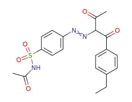 Molecular Structure of 58279-35-9 (Acetamide, N-[[4-[[1-(4-ethylbenzoyl)-2-oxopropyl]azo]phenyl]sulfonyl]-)