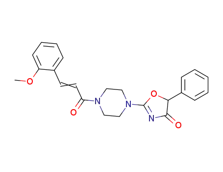 1-[3-(2-methoxy-phenyl)-acryloyl]-4-(4-oxo-5-phenyl-4,5-dihydro-oxazol-2-yl)-piperazine
