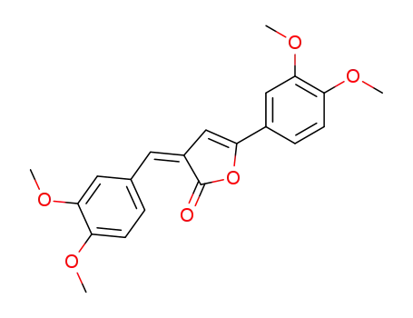 Molecular Structure of 155787-77-2 (3-(3,4-dimethoxybenzylidene)-5-(3,4-dimethoxyphenyl)-2(3H)-furanone)