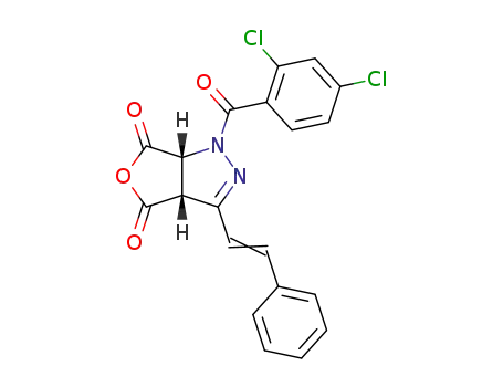 (3aR,6aR)-1-(2,4-Dichloro-benzoyl)-3-((E)-styryl)-3a,6a-dihydro-1H-furo[3,4-c]pyrazole-4,6-dione