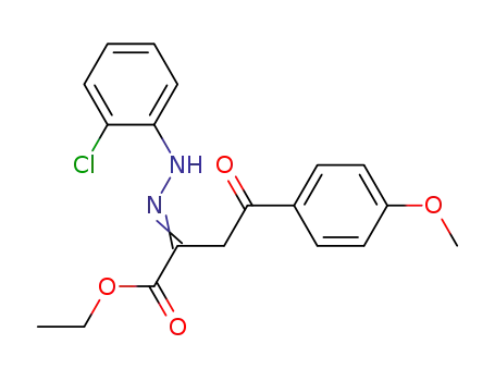 Molecular Structure of 126839-83-6 (ethyl 3-(4-methoxybenzoyl)-2-oxopropanoate-2-(2-chlorophenyl)hydrazone)