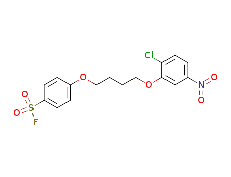 Molecular Structure of 31185-45-2 (4-[4-(2-chloro-5-nitrophenoxy)butoxy]benzenesulfonyl fluoride)
