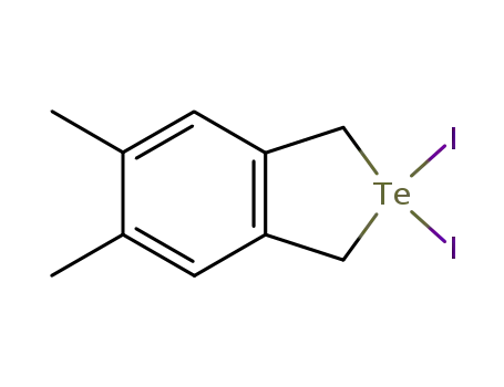 Molecular Structure of 127797-34-6 (2,2-diiodo-5,6-dimethyl-1,3-dihydro-2-telluraindene)
