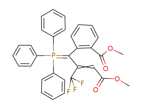 Molecular Structure of 135582-48-8 (Methyl 4-(o-methoxycarbonylphenyl)-3-perfluoromethyl-4-triphenylphosphoranylidenebut-2-enoate)